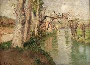 Frits Thaulow Fra Dieppe med elven Arques oil